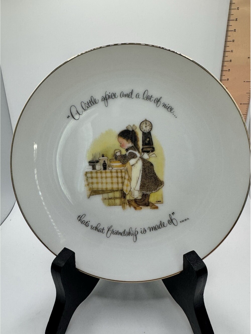 Vintage HOLLY HOBBIE 6.5" Plate Miniatures "A Little Spice and A Lot Of Nice.."
